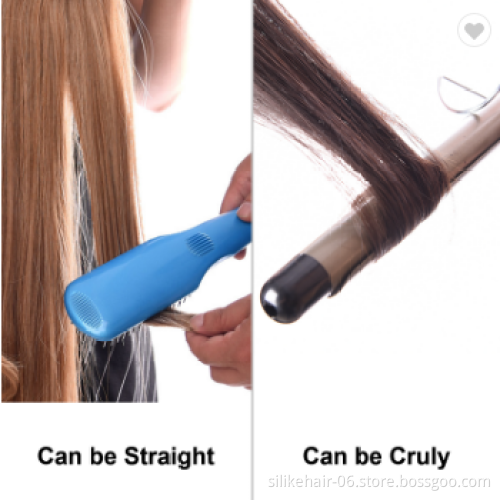 Silike 19 Colors Available 190g 24 Inch Stretched Wavy Clip In Synthetic Hair Extensions Heat Resistant Fiber 4 Clips One Piece